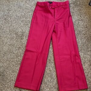 Vibrant Red Wide-Leg Trousers